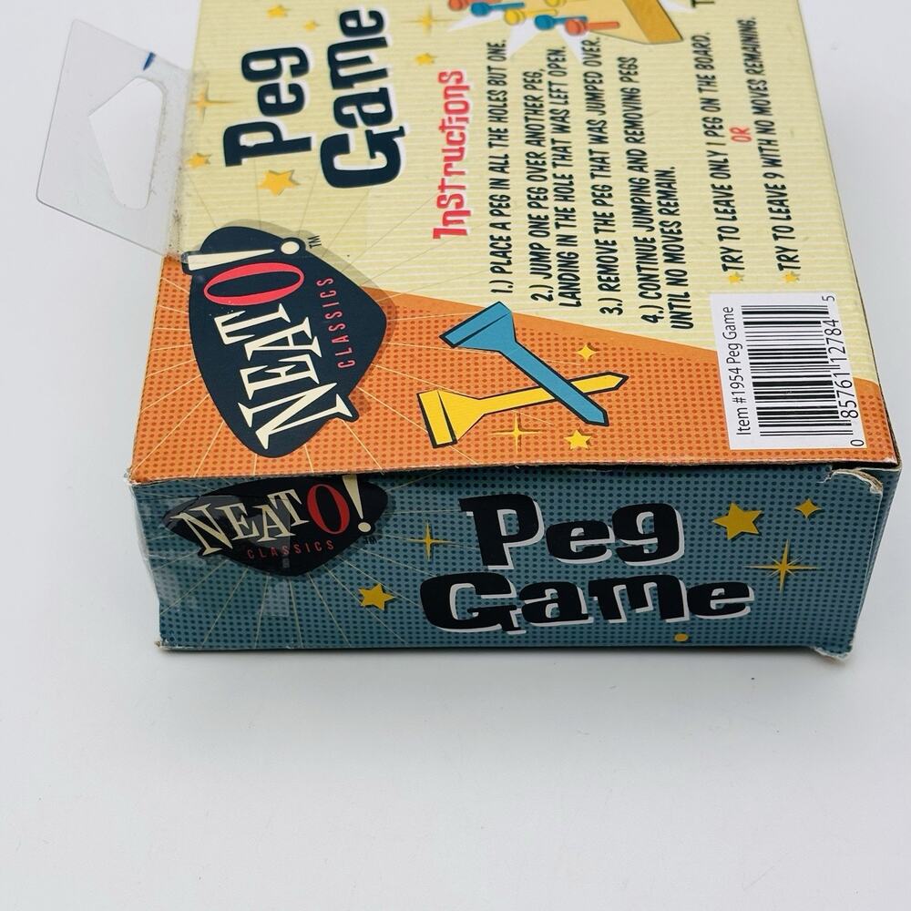 Neato Classics Wooden Peg Game Puzzle Brain Teaser Family Travel Toy Gift. NIB - Picture 4 of 8